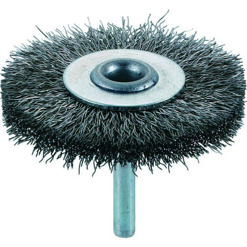 【あす楽対応・送料無料】TRUSCO　軸付ホイールブラシ　φ65X軸6　ステンレス線　線径0．3
