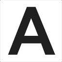 【あす楽対応・送料無料】TRUSCO 表示板 アルファベット「A」 420X420