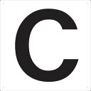 【あす楽対応・送料無料】TRUSCO 表示板 アルファベット「C」 420X420