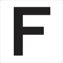 【あす楽対応・送料無料】TRUSCO 表示板 アルファベット「F」 420X420