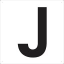 【あす楽対応・送料無料】TRUSCO 表示板 アルファベット「J」 420X420