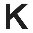 【あす楽対応・送料無料】TRUSCO 表示板 アルファベット「K」 420X420
