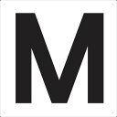 【あす楽対応・送料無料】TRUSCO 表示板 アルファベット「M」 420X420
