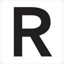 【あす楽対応・送料無料】TRUSCO 表示板 アルファベット「R」 420X420