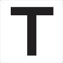 【あす楽対応・送料無料】TRUSCO 表示板 アルファベット「T」 420X420