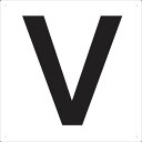 【あす楽対応・送料無料】TRUSCO 表示板 アルファベット「V」 420X420