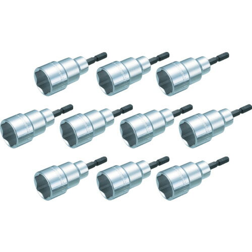 【あす楽対応・送料無料】TRUSCO　まとめ買い　電動ドライバーソケット　ショート　13mm　10個入