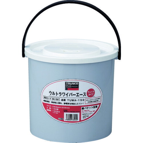 【あす楽対応・送料無料】TRUSCO　ウルトラワイパーエース　ウエットタイプ　150枚入