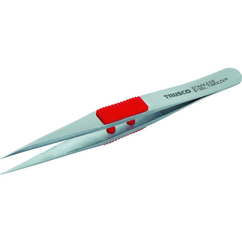 【あす楽対応・送料無料】TRUSCO　ラバーグリップ付ステンレスピンセット　120mm　強力型