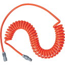 【あす楽対応・送料無料】TRUSCO ウレタンコイルホース 4.0m オレンジ