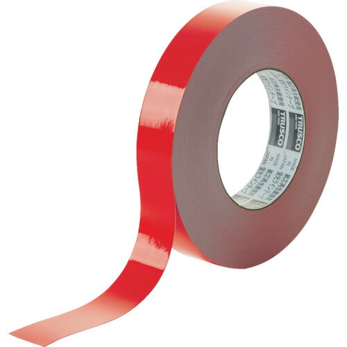 【あす楽対応・送料無料】TRUSCO　蛍光ラインテープ25mmx33m　レッド