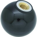 【あす楽対応・送料無料】TRUSCO 樹脂製握り玉 金具付黒 20XM6mm (20個入)