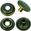 【あす楽対応・送料無料】TRUSCO ハトメボタン 金ブロンズメッキ 15mm 10組入り