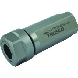 【あす楽対応・送料無料】TRUSCO　NC旋盤用ストレートシャンクコレットホルダ　フラット付きERコレットホルダSSL型（メトリック）　シャンク径25　全長92　ER16用