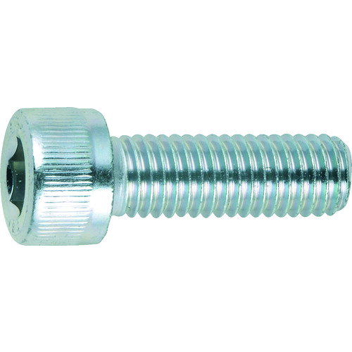 【あす楽対応・送料無料】TRUSCO　六角穴付ボルト三価クロメート　白　全ネジM6X16　20本入