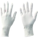 特長●縫い目がないため発塵しにくいスムス手袋です。●伸縮性が抜群で手にしっかりフィットし、装着感が良好で作業性にも優れています。●指先部分をカットしてもほつれにくい手袋です。●厚みがあり、耐摩耗性に優れています。用途●製品検査、機械操作、梱包、包装作業に。仕様●色：ホワイト●サイズ：L●厚さ(mm)：0.8●全長(cm)：24.5●手のひら周り(cm)：17.0●中指長さ(cm)：7.5●マチ：無し●すべり止め：無し仕様2●無縫製スムス手袋●マチなし材質／仕上●ナイロン、ポリウレタンセット内容／付属品注意