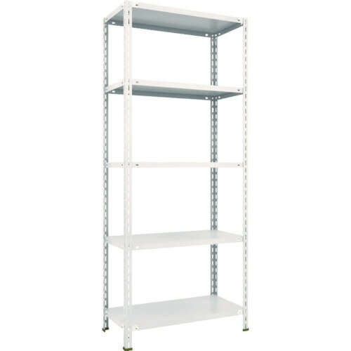 【あす楽対応・送料無料】TRUSCO　軽量棚　中棚ボルトレス型　875X450X2100　5段　ネオグレー