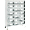 【あす楽対応・送料無料】TRUSCO 軽量棚 875X300X1200 樹脂引出NG 小X21 ネオグレー