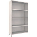 【あす楽対応・送料無料】TRUSCO 軽量棚背板・側板付 W1200XD450X2100 5段 ネオグレー