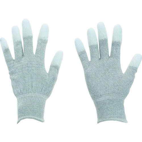 【あす楽対応・送料無料】TRUSCO　銅繊維入ESD手袋　指先コートタイプ　Sサイズ　まとめ買い10双