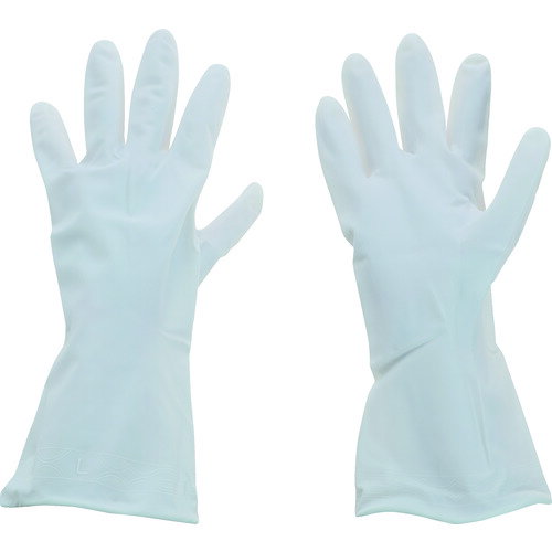 【あす楽対応・送料無料】TRUSCO　塩化ビニール手袋薄手　ホワイト　L
