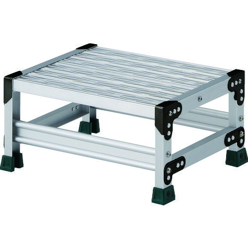 【あす楽対応・送料無料】TRUSCO　作業用踏台　アルミ製・グレーチング仕様　SUS金具　1段　高さ0．25m..