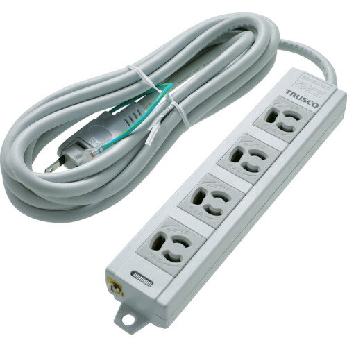 【あす楽対応・送料無料】TRUSCO　電源タップ　3P抜け止め4個口　3M　アース／マグネット付