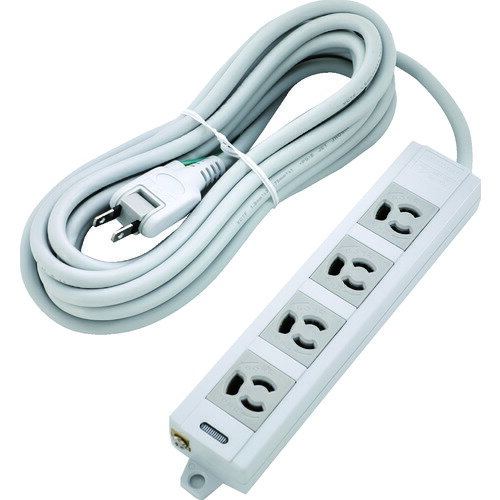 【あす楽対応・送料無料】TRUSCO　電源タップ　3P抜け止め4個口　10M　アース／マグネット付