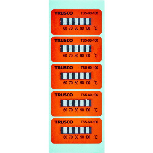 特長●一度変色をすると、元の色に戻りません。●エレメントが長方形の為、温度変化した場合の識別がしやすいです。用途●トランジスター、高圧電線、IC、コンデンサー、コイルなどの発熱監視●温度管理が必要な機器類の温度管理仕様●原色：白●変色後色：黒●変色温度(℃)：60/70/80/90/100●エレメントサイズ(mm)：4×2●シールサイズ(mm)：15×30●温度ピッチ(℃)：10●温度(℃)：60/70/80/90/100●色：黒●測定方式：不可逆性仕様2●5点表示タイプ●屋内外使用可能材質／仕上セット内容／付属品注意