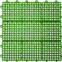 特長●水はけがよく、広さに合わせて簡単に組み立てができます。●防炎・抗菌商品となっており、湿気が多い場所のマットとして最適な商品です。●抗菌製品技術評議会登録商品です（登録番号JP0122258A0003Y）用途●ベランダ、シャワールーム、プールサイドなど。仕様●色：グリーン●幅(mm)：300●長さ(mm)：300●厚さ(mm)：13仕様2●防炎適合品です(防炎性能登録番号E2180163)●抗菌製品技術協議会登録商品(登録番号JP0122258A0003Y)材質／仕上●ポリエチレンセット内容／付属品注意