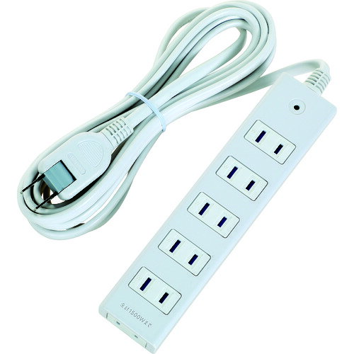 【あす楽対応・送料無料】TRUSCO　電源タップ　2P6個口　5M　マグネット付