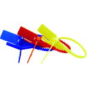 【あす楽対応・送料無料】SapiSelco 封印タイ 「SPY」 赤 336mm (300本入)