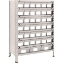 【あす楽対応・送料無料】TRUSCO 軽量棚875X450X1200 樹脂引出 小X36大X3 ネオグレー