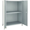 【あす楽対応・送料無料】TRUSCO 軽量棚両開扉付 875X533XH1200 天地3段 ネオグレー