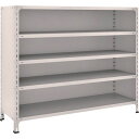 【あす楽対応・送料無料】TRUSCO 軽量棚背板・側板付 W1500XD450X1200 5段 ネオグレー