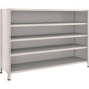 【あす楽対応・送料無料】TRUSCO 軽量棚背板・側板付 W1800XD450X1200 5段 ネオグレー
