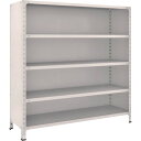 【あす楽対応・送料無料】TRUSCO 軽量棚背板・側板付 W1500XD450X1500 5段 ネオグレー