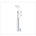 ナカニシ　超硬軸電着CBNバー　円筒型　φ1．5×4×軸φ3　＃140　(12261)