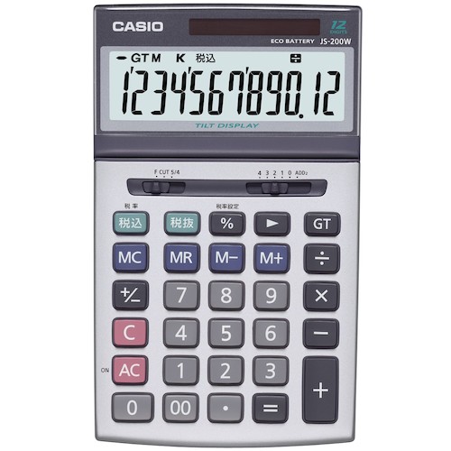 カシオ　ジャストタイプ電卓　(JS-200W-N)