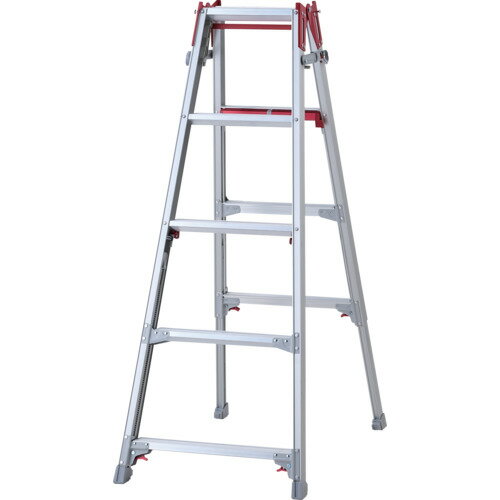 Stepladders - ハセガワ　階段用脚部伸縮式アルミはしご兼用脚立　RYRE型　5段（10893）　(RYRE-15A)