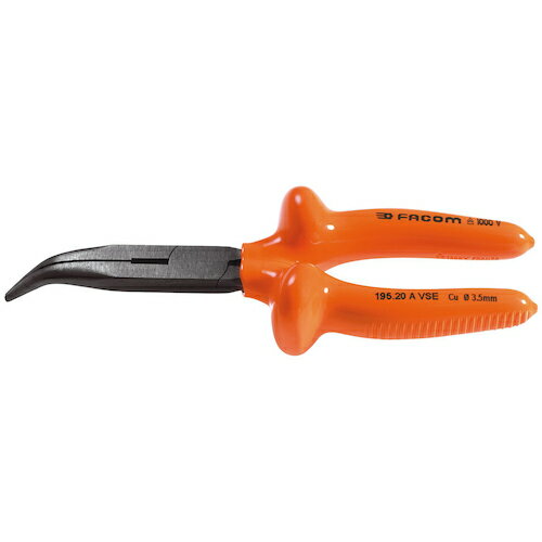 Nippers - FACOM　絶縁工具　延長ハーフラウンドノーズプライヤ　200mm