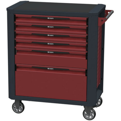 SORI　キャビネットワゴン　12000　6段　赤　850X470X1020