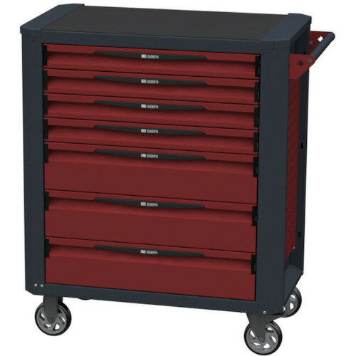 SORI　キャビネットワゴン　12000　7段　赤　850X470X1020