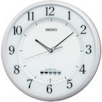 SEIKO　電波掛時計　セイコーネクスタイム　ZS255W　白パール　直径310mm(3)