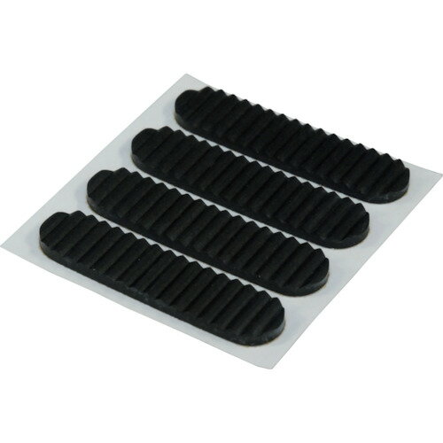 光　波ゴムクッション黒3×13×55mm