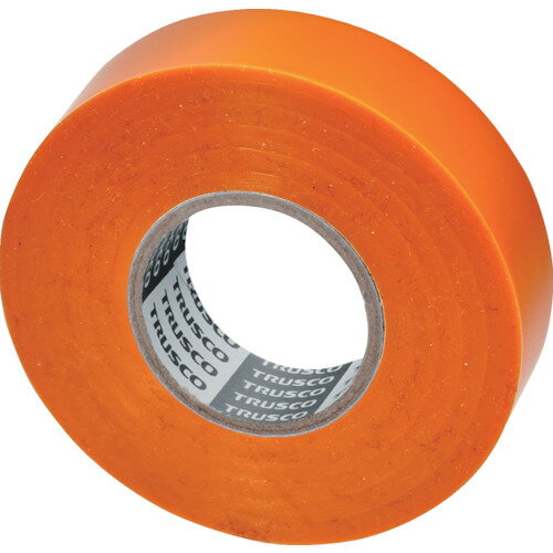 TRUSCO　脱鉛タイプビニールテープ　19mmX20m　10巻入り　オレンジ　オレンジ