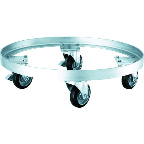 MONOVATE　タンク運搬用ステンレス台車　SSゴム車　適用サイズ565・565HJAN：4560132182723メーカー：MONOVATE（株） / ブランド：MONOVATE / 原産国：日本特長●ストレートタンク（CTL、CTLK、CTH、CTB、ST、STB）用の台車です。（テーパー付タンクには適合しません）用途●タンク移動に便利な運搬用台車。仕様●直径(mm)：588●高さ(mm)：170●内径(mm)：578●皿・枠の深さ(mm)：35●形状：アングル●適合タンク：150・200L用●車輪径(mm)：100仕様（詳細）●自在キャスター2個、自在ストッパー付キャスター2個材質／仕上●ステンレス（SUS304）●キャスター金具:スチール（表面処理:ユニクロメッキ）●車輪:ゴム