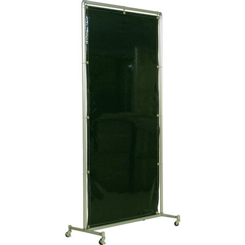 吉野　遮光フェンスアルミパイプ　1×2　単体キャスター　ダークグリーン