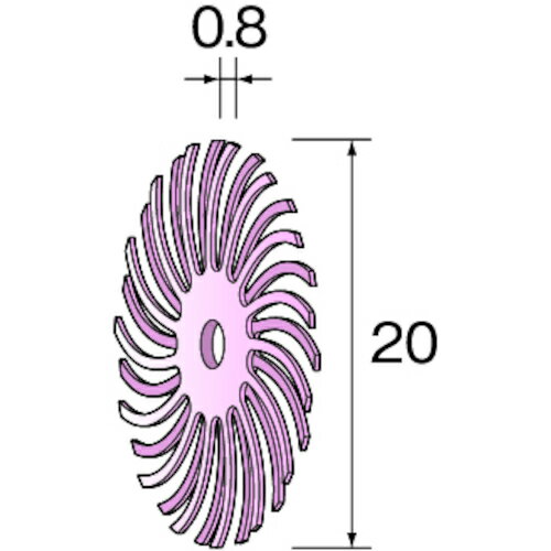 ミニモ　ラバーブラシ　＃800　φ20　（20個入）