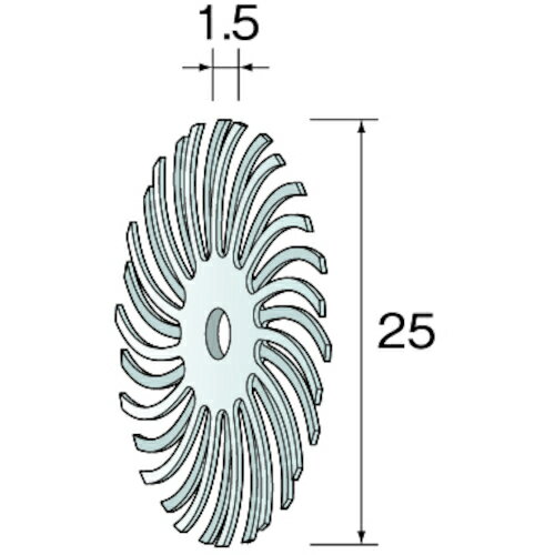 ミニモ　ラバーブラシ　＃120　φ25　（20個入）
